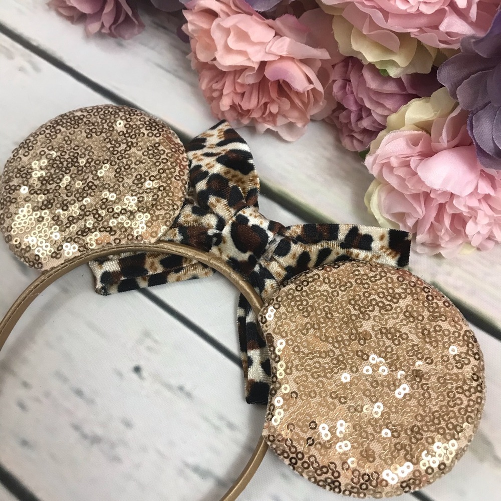 Minnie Mouse Leopard Bow Animal Kingdom Headband - Picture 8 of 16